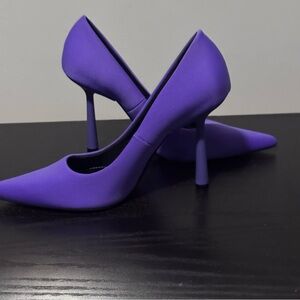 Zara Satin Elegant Purple Women's Heels 38